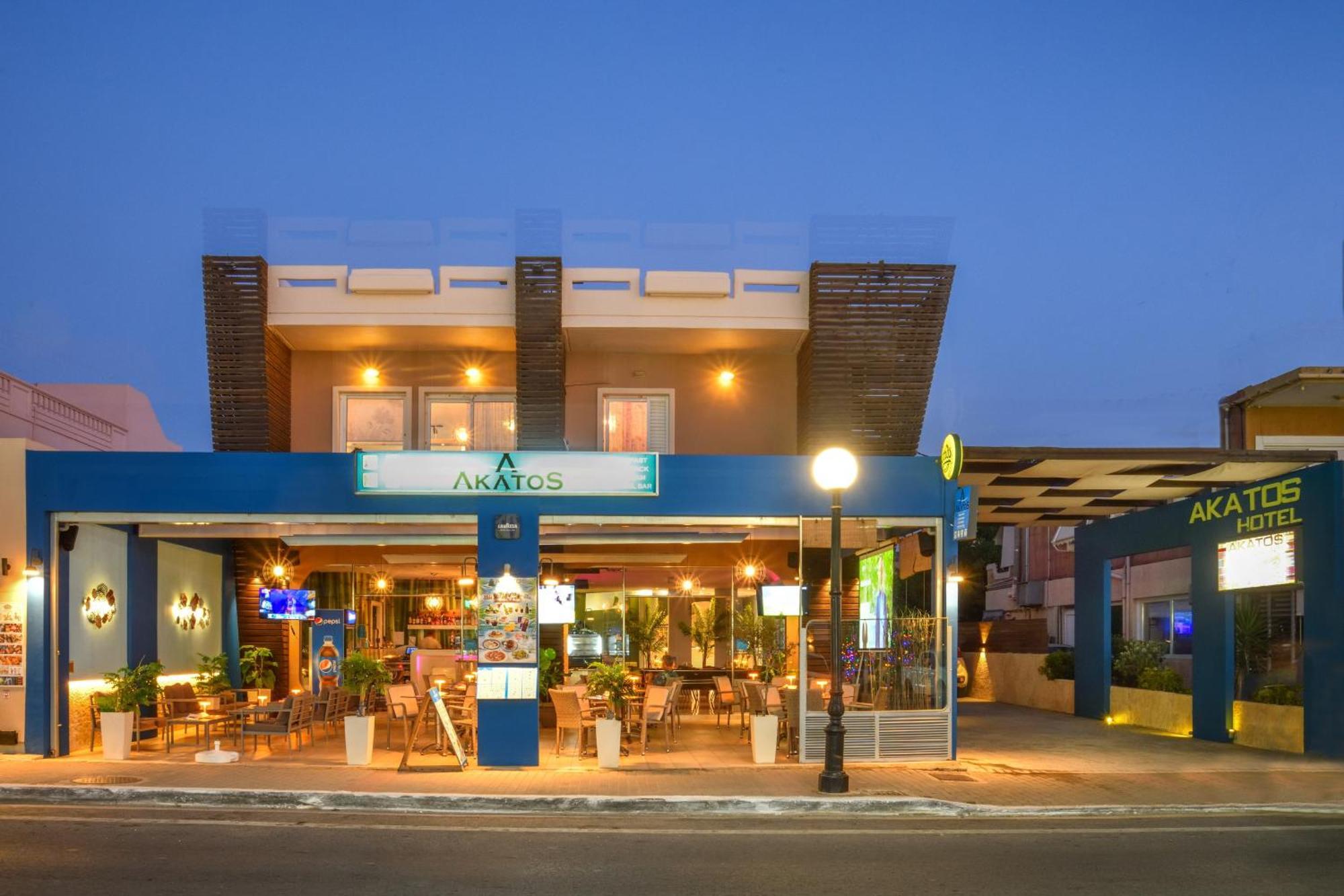 Akatos Hotel Agia Marina  Bagian luar foto